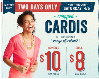 Old Navy $10 Cardigans
