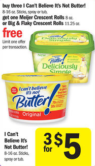 ICBINB only $.15 at Meijer plus free Crescent Rolls