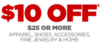 New $10 off $25 JCPenney Coupon