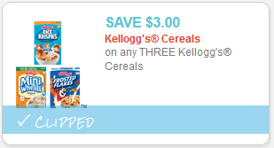High Value $3/3 Kellogg’s Coupon