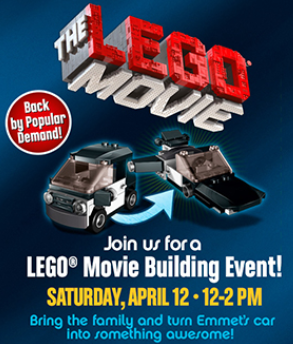 Free LEGO Movie Build at Toys R Us