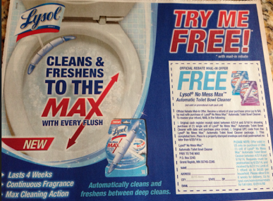Lysol Mail in Rebate