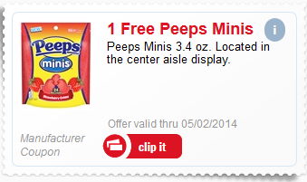 Free Mini Peeps at Meijer