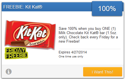 Free Kit Kat with SavingStar