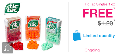 Free Tic Tacs with Shopmium