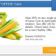 20% off Corn on the Cob