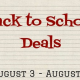 Back to School Deals 8/03-8/09