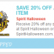 20% off at Spirit Halloween
